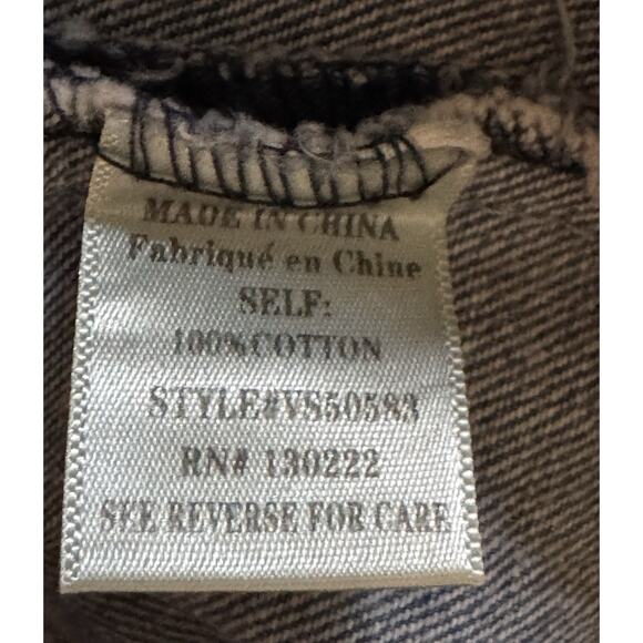 VeryJ Medium Acid Wash Look Jean Skirt, Scalloped Hem, Zip Side Closure, Small - Picture 7 of 7